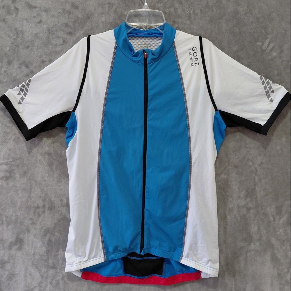 Gore Bike Wear Full Zip Cycling Jersey Men's XL Short Sleeve CrossRoads Biking